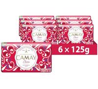 Camay Classic Soap Bar | Moisturising & Scented Beauty Bar for All Skin Types | Refreshing Gentle Cleanser Bath Soap w/Sensual Floral Scent for Hydrating, Smooth & Radiant Skin | 125g, Pack of 6