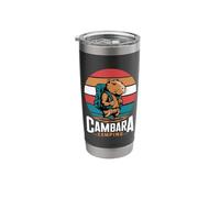 Cambara Camping Retro Capybara Hiking Sunset Stainless Steel Insulated Tumbler