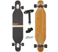 Camber Longboard with Ceramic Ball Bearings in Flex1 Drop Through Cruiser Freeride Skating Complete Board with T-Tool
