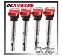 CAMBIARE Ignition Coil Packs For Audi R8 S5 Coil On Plug Performance Upgrade x4