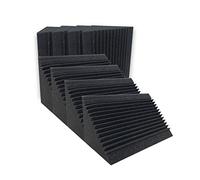 Cambik 6 Pack Acoustic Foam Wedge Acoustic Bass Panels measuring 12" x 12" x 24" are perfect for soundproofing, echo wall control and sound absorption in the