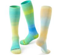 CAMBIVO 3 Pairs Compression Socks for Women & Men, 15-20 mmHg Graduated Flight Socks with Arch Support for Travel, Work & Daily Wear