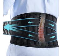 CAMBIVO Back Support Belt for Everyday Lumbar Stability, 9-Stay Support System with Adjustable Compression and Breathable Fit for Office Sitting, Standing Work and Travel,S