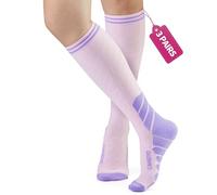 CAMBIVO Compression Socks 3 Pairs for Men & Women, 20-30 mmHg Flight Socks