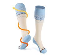 CAMBIVO Compression Socks for Women and Men, 15-20 mmHg Flight Socks for Women, Running Socks for Travel Essentials, Sports, Yoga, Workouts, Pregnancy, Work, Nurse