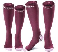 CAMBIVO Compression Socks for Women & Men 2 Pairs, Flight Socks Compression Stockings for Calf & Ankle Support, Sports, Flying, Maternity Pregnancy, Nurses, Travel