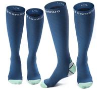 CAMBIVO Compression Socks for Women & Men 2 Pairs, Flight Socks Compression Stockings Running Socks for Calf & Ankle Support, Sports, Flying, Maternity Pregnancy, Nurses, Travel