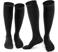 CAMBIVO Compression Socks for Women & Men 2 Pairs, Flight Socks Compression Stockings Running Socks for Calf & Ankle Support, Sports, Flying, Maternity Pregnancy, Nurses, Travel