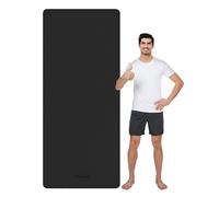 CAMBIVO Extra Long Yoga Mat for Tall Yogis - 213x81cm XL TPE Exercise Mat for Professional Practice for Stretching & Planks - Non-Slip Fitness Mat with Carrying Strap Included (Black)
