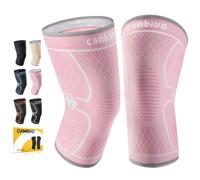 CAMBIVO Knee Support Men/Women 2 Pack, Knee Brace Compression Knee Sleeves for Running, Gym, Weight Lifting, Hiking, Walking, Sports, Volleyball