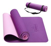 CAMBIVO Non-Slip TPE Yoga Mat for Home Gym & Pilates - 6mm/8mm Cushioning for Joint Support - Double-Sided Grip Exercise Mat for Stretching, Meditation & Fitness (Carry Strap Included)