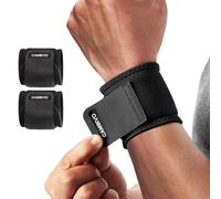CAMBIVO Wrist Supports 2 Pack, Adjustable Compression Wrist Straps for Carpal Tunnel, Wrist Brace, Pain Relief, Lifting Straps Wrist Wraps for Weightlifting, gym accessories for men and women (Black)