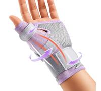 CAMBIVO Wrist Supports with Thumb Splint, Wrist Splint with Adjustable Straps, Breathable Thumb Support for Arthritis De Quervain's Tenosynovitis, Sprains, Fits Right or Left Hand（Purple, L/XL）