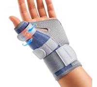 CAMBIVO Wrist Supports with Thumb Splint, Wrist Splint with Adjustable Straps, Breathable Thumb Support for Arthritis De Quervain's Tenosynovitis, Sprains, Fits Right or Left Hand（Lake Blue, L/XL）