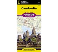 National Geographic Adventure Map – Cambodia 3024 – Waterproof, Tear-Resistant – Angkor Wat & Mekong