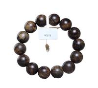 Cambodia Bodhisattva Agarwood Prayer Beads Bracelet 16mm Single Circle Sinking Grade