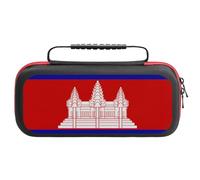 Cambodia Cambodian Flag Compatible with Switch Case Bag Travel Protective Cover Handbag with 20 Game Accessories
