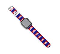 Cambodia Cambodian Flag Novelty Silicone Bands Compatible with IWatch Soft Waterproof Watchbands Strap