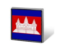 Cambodia Cambodian Flag Trendy Metal Badge 1″ Brooch Pin Clothes Hat Bag Tie Accessories Decor