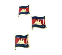 Cambodia Cambodian Metal Enamel South East Asia Asian Country Flag Pin Badge Pack of 3