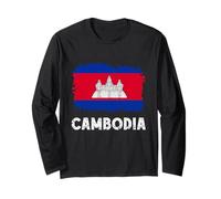 Cambodia Cambodian Roots Cambodian Pride Cambodian Flag Long Sleeve T-Shirt