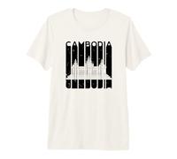 Cambodia Flag Angkor Wat Khmer Vishnu Retro Vintage Historic Premium T-Shirt