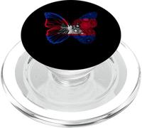 Cambodia Flag Butterfly Cambodian Roots Cambodian Pride PopSockets PopGrip for MagSafe