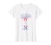 Cambodia Flag Cambodian Pride DNA Tree Cambodian Roots Value Graphic T-Shirt, Women, White, M