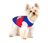 Cambodia Flag Full Print Cotton Pet Vest L Dog Cat Clothes Soft Elastic Breathable Pullover Pet