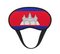 Cambodia Flag Print Adults Kids Light Blocking Eye Cover for Travel Daily Use Nap Insomnia Camping