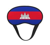 Cambodia Flag Print Adults Washable Eye Mask for Nap Light Blocking for Home Hotel Airplane Camping