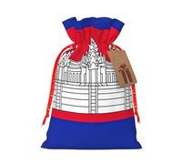 Cambodia Flag Print Gift Drawstring Bags Reusable Present Sack Versatile Birthday Holiday Party Favors