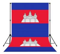 Cambodia Flag Print Photo Studio Background 5x7ft Soft Photo Backdrop Curtain For Studio Content Creator Equipment