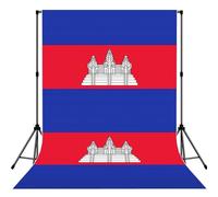 Cambodia Flag Print Portable Photo Backdrop 5x7ft Background Drop For Photo Photoshoot Backdrop For Content Creator