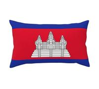 Cambodia Flag Print Super Soft And Cozy Fuzzy Polyester Body Pillowcase 91Ã-50cm, Short Plush Body Pillow Pillowcase