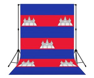 Cambodia Flag Professional Photo Backdrop, Background With Rod Pocket For Studio, Newborn & Event Photography - 5x7ft