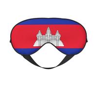 Cambodia Flag Sleep Eye Mask Comfortable Eyes Hade for Sleeping,Light Blocking Sleep Mask with Adjustable Strap