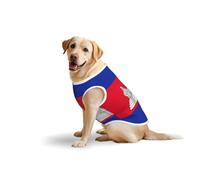 Cambodia Flag Soft Cotton T-Shirt Vest For Large Dogs, Print Pet Clothes Breathable Pet Pullover Tee Sleeveless Sweatshirt (3xl-5xl)