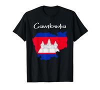 Cambodia Flag Tshirt, Cambodian Tshirt, Cambodia Flag Value Graphic T-Shirt, Men, Black, S