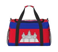 Cambodia Flag Weekender Overnight Carry On Bag, for Women Men, Perfect for Frequent Travelers