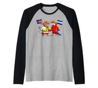 Cambodia Honduras Flag Cambodian Honduran Roots Cambodian Raglan Baseball Tee