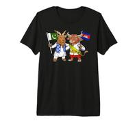 Cambodia Pakistan Flag Pakistani Roots Proud Cambodian Premium T-Shirt