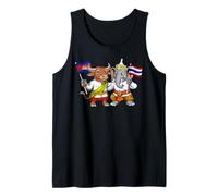 Cambodia Thailand Flag Cambodian Thai Roots Cambodian Thai Tank Top