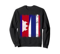 Cambodia Thailand Half Flag Cambodian Thai Roots Sweatshirt
