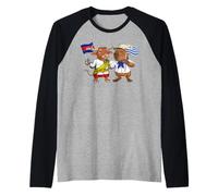 Cambodia Uruguay Flag Cambodian Uruguayan Roots Cambodian Raglan Baseball Tee