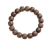 Cambodian Bodhisattva Agarwood Rosary Beads - Premium Old-Growth Wood Buddhist Prayer Beads, High-Grade Cultural Artifact Bracelet, 12mm