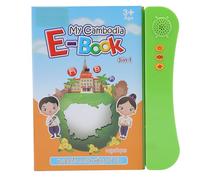 Cambodian English Chinese Interactive Audio Sound Book Electronic Learning Book Educational Toy (Yellow)