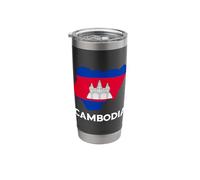 Cambodian Flag Map Cambodian Pride Cambodian Roots Cambodia Stainless Steel Insulated Tumbler