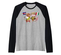 Cambodian Mexican Roots Cambodia Mexico Flag Raglan Baseball Tee