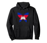 Cambodian Pride Butterfly Cambodian Roots Cambodia Flag Pullover Hoodie